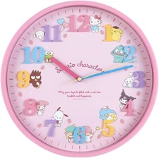 Sanrio Characters Wall Clock ♡ Analog Silent Continuous 100781 T'S Factory JP