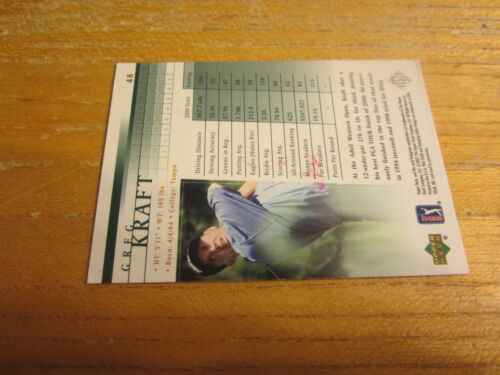 Greg Kraft Golfer Autographed Signed 2001 Upper Deck #48 Trading Card PGA Golf - Picture 2 of 3