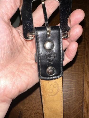 DDD 3D Black Leather Belt Studded Rhinetsone Western Cowgirl Youth 24 Style 4400 - Picture 8 of 8