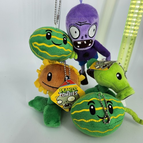 Plants vs Zombies Keychain Plush PVZ 2010 LINXIN LOT of 5 Original RARE