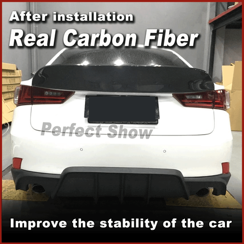 For LEXUS IS250 IS300 IS350 IS-F 2013-15 REAL CARBON Rear Trunk Spoiler Wing Lip - Bild 2 von 13