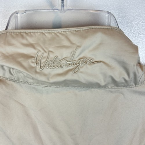 Walter Hagen Performance Mens Front Zip Golf Windbreaker Vest M Beige Pockets - Picture 10 of 10