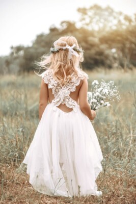 Flower Girl Dress Communion Confirmation Vintage Wedding Lace Formal BOHO LACE | eBay Flower Girl Dress Communion Confirmation Vintage Wedding Lace Formal BOHO LACE | eBay