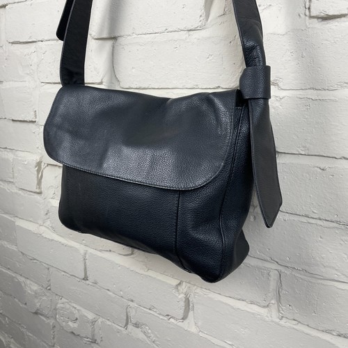 Marks & Spencer Schwarz Leder Schultertasche Handtasche Crossbody Riemen Medium - Bild 3 von 12