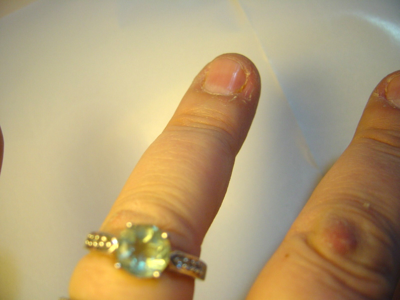 Solid Silver amazing Ring-highest quality-prehnit… - image 8