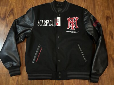 Scarface X Shoe Palace The World Is Yours Letterman Varsity Jacket 