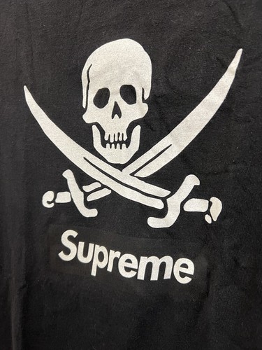 2007 Supreme Neighborhood Box Logo Pirate Skull Flag Rebel Without A Pause Sz M - Picture 4 of 6