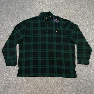Polo Ralph Lauren Plaid Estate Rib Pullover Sweater Adult 2XL