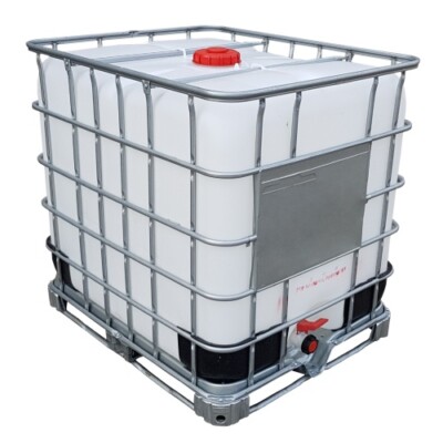 Schütz 1000 l IBC Container Wasser Regenwassertank auf Stahlpalette NEUWERTIG