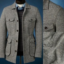 Vintage men's suits herringbone single breasted formula blazer tailored