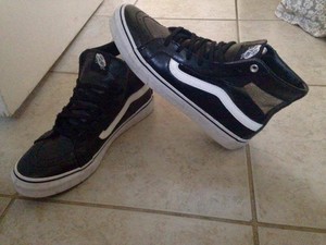 leather high top vans