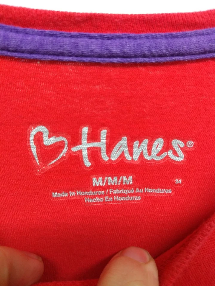 Camisa Hanes Niñas Talla Mediana Roja Manga Larga 022 Foto 3 de 3