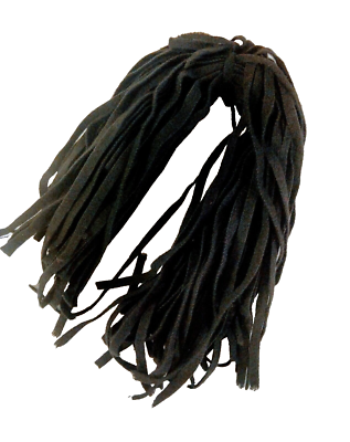 #ad Wool Strips Rug Hooking BLACK #6518 18quot; long #8 Blade Cut 50 ct. Dorr Mill $17.82