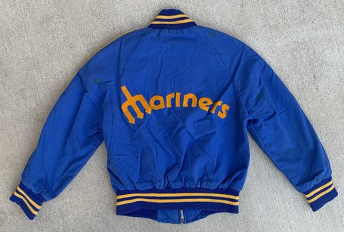 Vintage Mariners Jacket Bomber Varsity Kid Size 8 - Picture 16 of 24