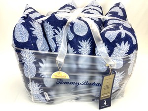 blue pineapple outdoor pillow