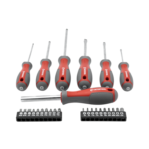 INTERTOOL 27-Piece Magnetic Screwdriver Set with Bits and Case VT08-3351 - Picture 5 of 9