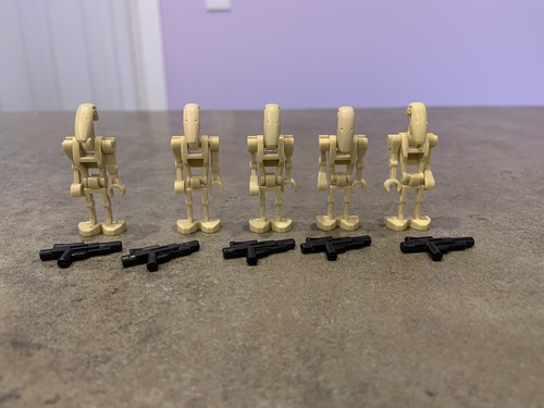 Lego Star Wars Custom Battle Droids 5 Count With Weapons