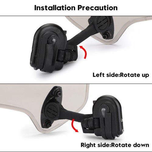 Universal Einstellbar Clip On Windschutzscheibe Extension Windschild Rauch F3 - Picture 4 of 10