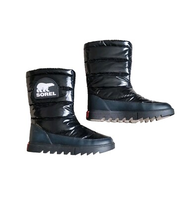 Sorel Damen Schneestiefel schwarz rot Joan Of Arctic Next Lite wasserdicht Gr. UK4