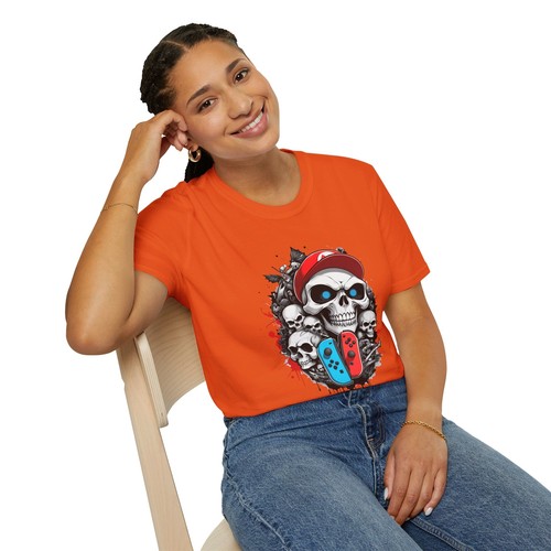 T-Shirt Skull & Gaming Console - Maglietta Grafica Giocatore Unisex - Switch - Foto 45 di 91