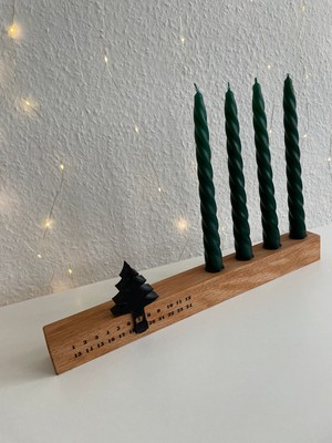 Adventskalender * Holz * Kerze * handmade