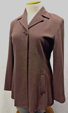 Vintage Renfrew Chocolate Brown Women's Button Blazer Size 8 Quality Made in USA