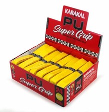 24 x Karakal Super PU Ersatzgriffe - gelb - Squash oder Badminton L&auml;nge