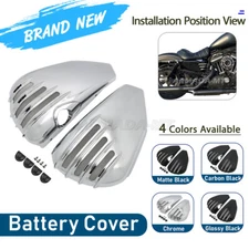 L&R Side Battery Cover Oil Tank Panel Fit For Harley Sportster XL 883 1200 48 72