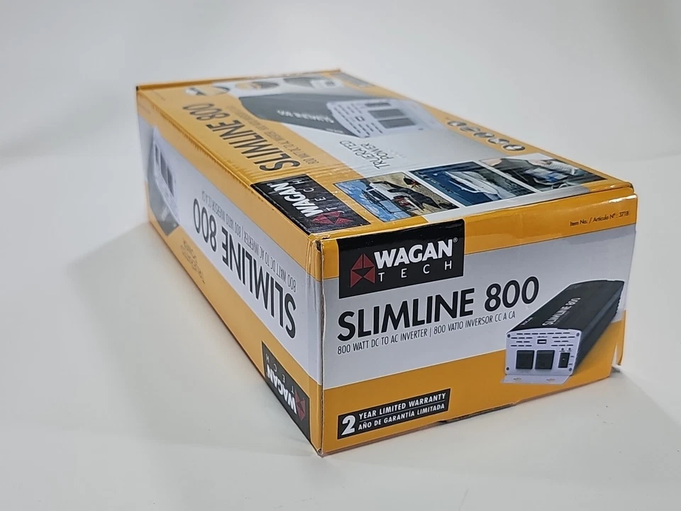 Wagan EL3718 800 Watt DC to AC Power Inverter with 2 AC Outlets 2 USB Brand New - Image 4 of 4