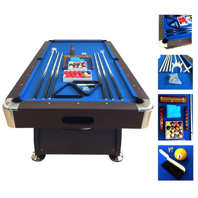 7' Feet Billiard Pool Table Snooker Full Set Accessories Game mod. Blue Sea