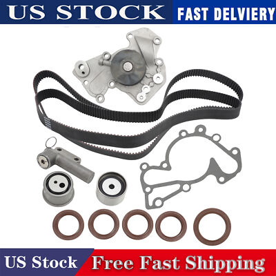 Gates Timing Belt Kit Hydraulic Tensioner Water Pump for 99-10 Hyundai Kia 2.7L