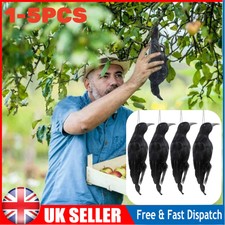 1-5x Realistic-Hanging Dead Crow Decoy Lifesize Extra Large Black Feathered Crow