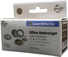 10 Lighthouse Ultra Intercept Coin Capsules 29mm Foam Ring Long Term Archival