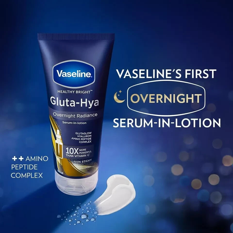 Vaseline GLUTA-HYA OVERNIGHT RADIANCE 2本 2 Vaseline Healthy Bright Gluta Hya Serum Burst Lotion