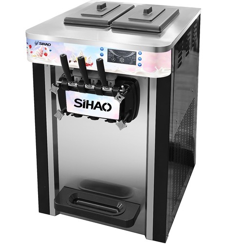 SIHAO Kommerzielle Softeismaschine Speiseeismaschine Eiscreme 3 Flavors 20-28L/H - Bild 47 von 51
