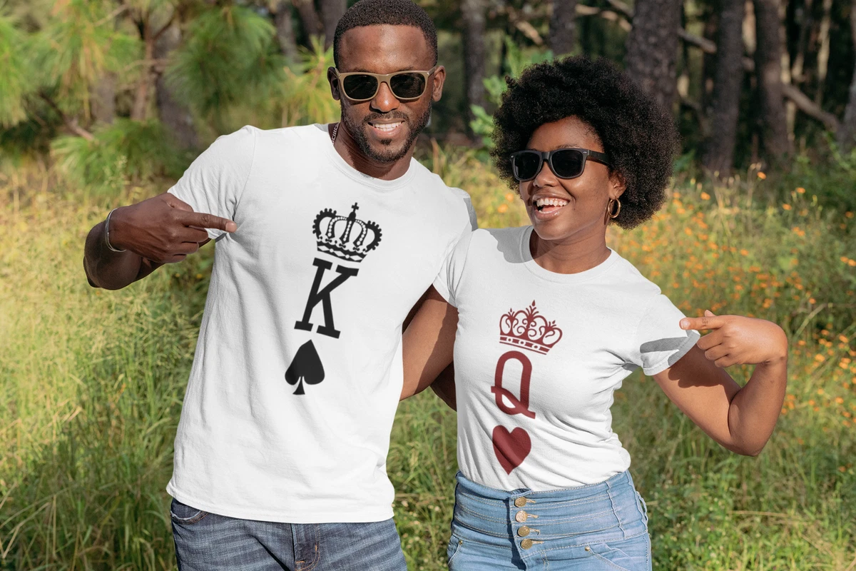 King and queen sales card shirts