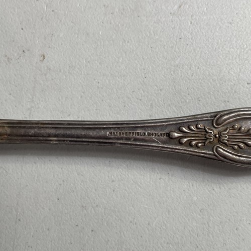 Vintage WA Sheffield England 9" Serving Spoon w/ Embossed Fruit Design - Picture 5 of 5