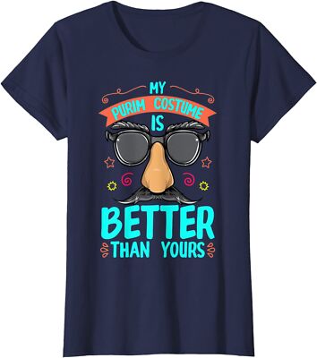 Purim Costume Jewish Festival Holiday Faith Gift Ladies' Crewneck T-Shirt