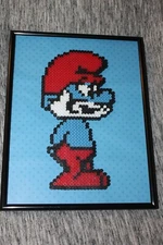 Papa Smurf Perler Portrait