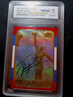 1998 fleer 23kt gold Michael Jordan 