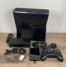 Microsoft Xbox 360 S Slim 250GB Black Console Controller Power Supply Tested