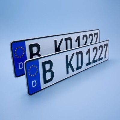 2 KFZ Kennzeichen Wunschkennzeichen 520x110mm Nummernschild Autokennzeichen DHL