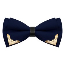 Bow Ties for Men Women Metal Gold Bowtie, Pre Tied Mens Bow Tie Tuxedo Bowties M