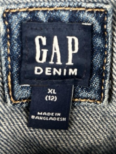 GAP Denim Jacket Kids Size 12 XL Classic Light Blue Jean Jacket - Picture 2 of 6