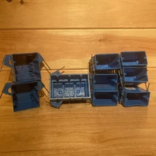 9 Pack Blue 6 Single, 2 Double,  and one 4 Gang Electrical Junction Boxes