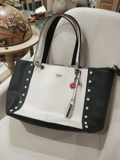 Borsa GUESS 1981 nera e bianca con borche