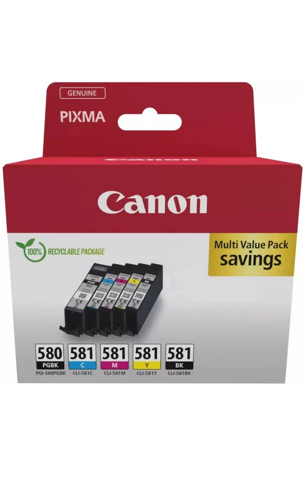 Cartouche d'encre CANON PACK PGI580/CLI581 B/C/M/Y