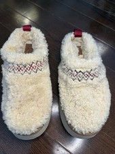 Womens UGG Tazz Heritage Braid Maxi Curly Sherpa Platform Slippers Size 7US
