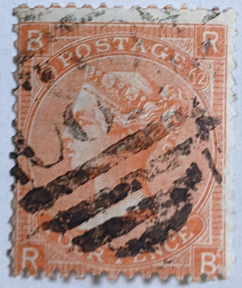 GB Used in Pernambuco, Brazil/'70, Vermilion, 4d(SG94, Pl. 12) "C82"/F-VF