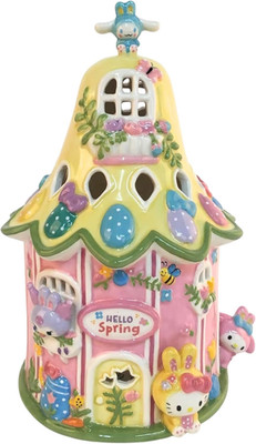 Hello Kitty and Friends Easter Candle House, Ceramic, 7'' L X 6'' W X 9'' H, Spring